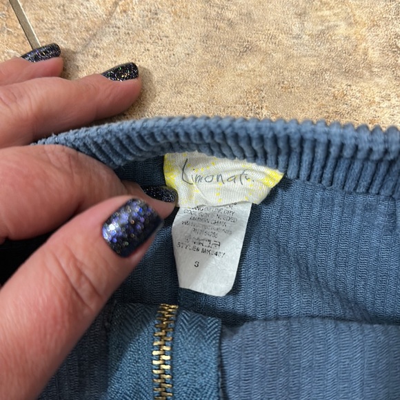 Limonata blue corduroy mini skirt Sz small - Picture 5 of 5